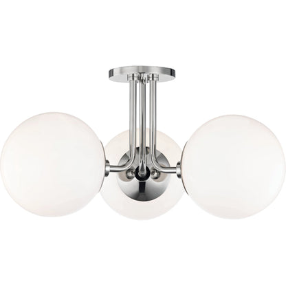 Stella Semi Flush by Mitzi. Made from steel in a transitional style.
