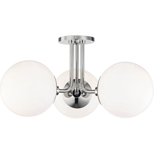 Stella Semi Flush by Mitzi. Made from steel in a transitional style.