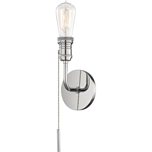 Lexi Wall Sconce by Mitzi in polished nickel. Made from steel in a transitional style.