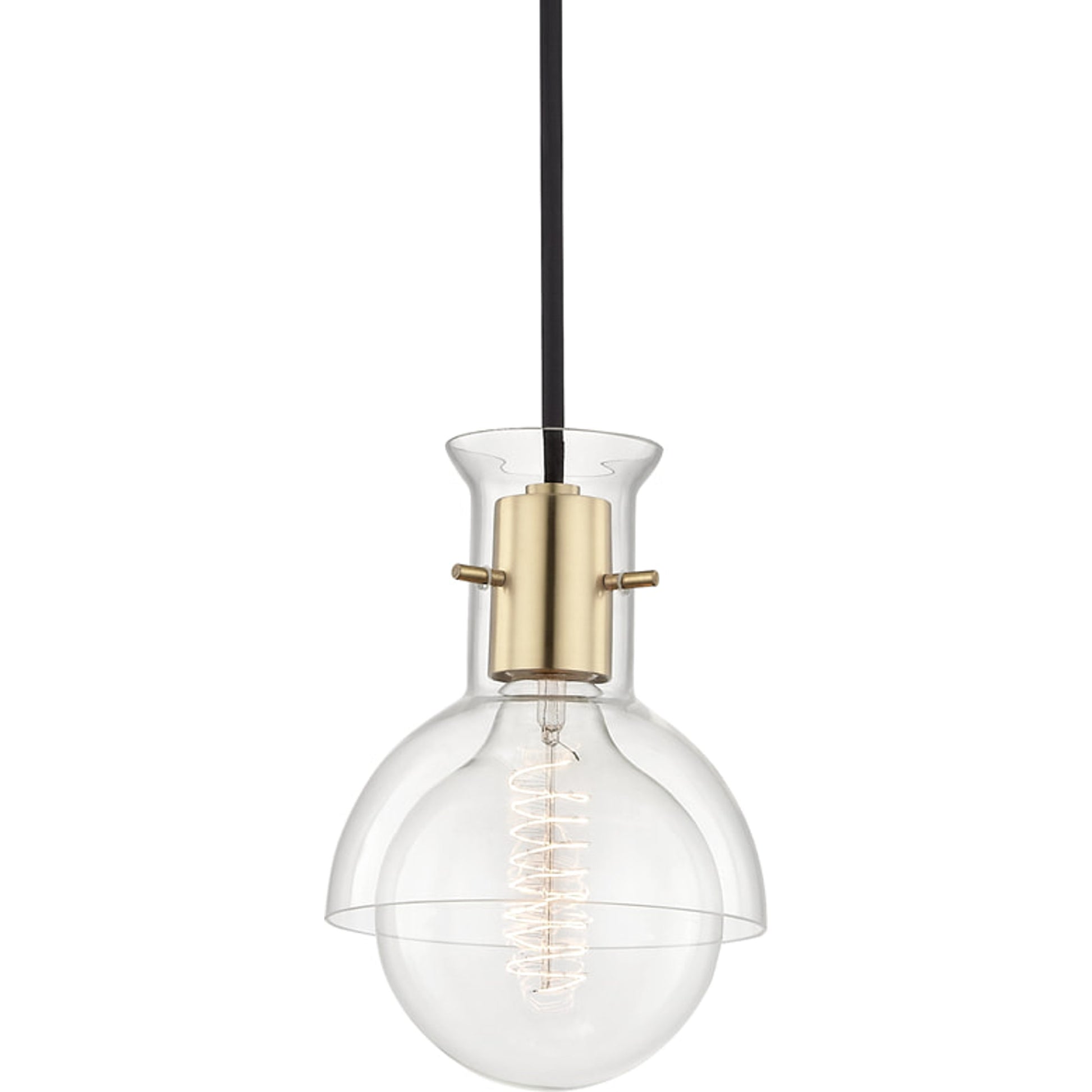 Riley 1 Light Pendant by Mitzi. Made from steel in a modern style.