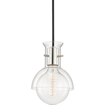 Riley 1 Light Pendant by Mitzi. Made from steel in a modern style.