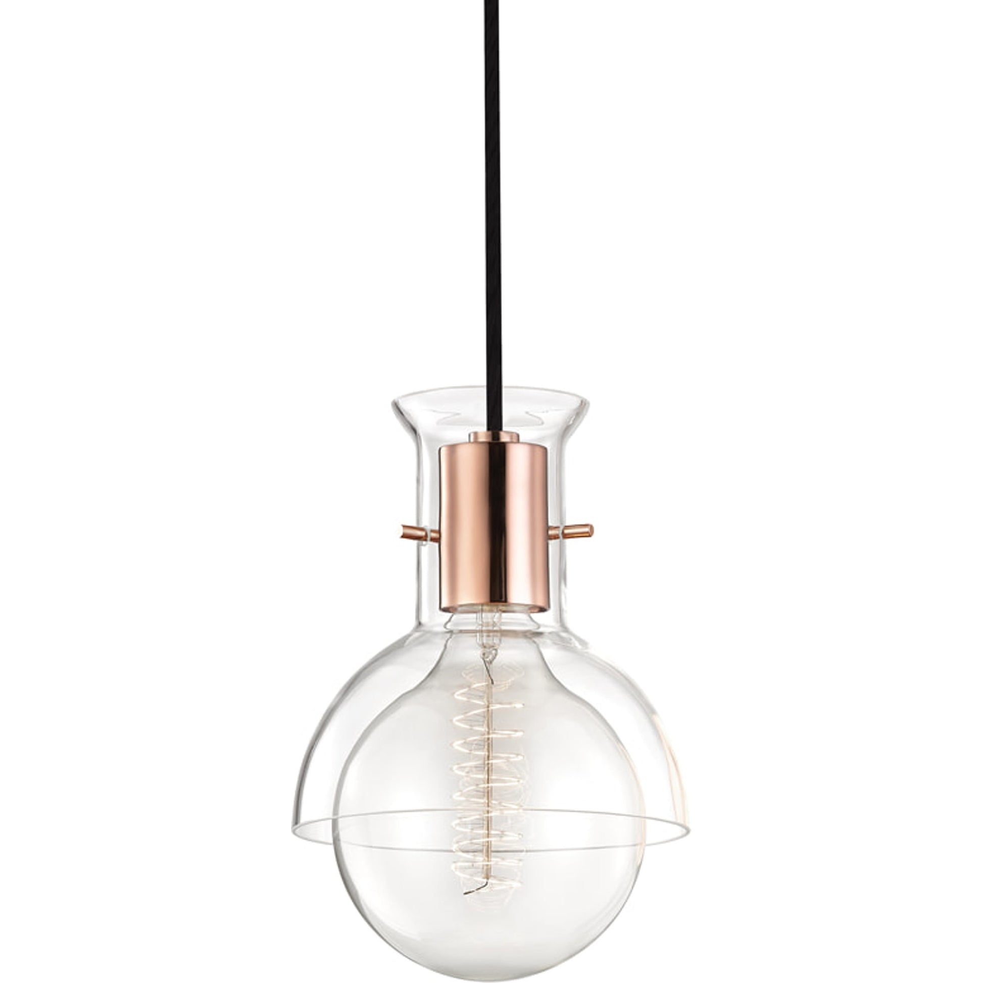 Riley 1 Light Pendant by Mitzi. Made from steel in a modern style.