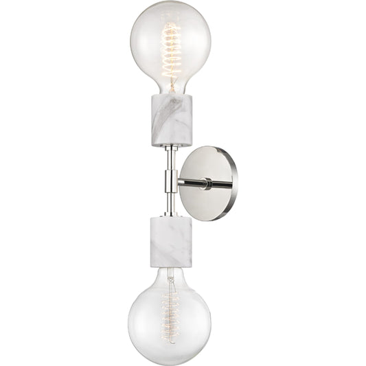 Asime Wall Sconce by Mitzi. Made from steel in a modern style.