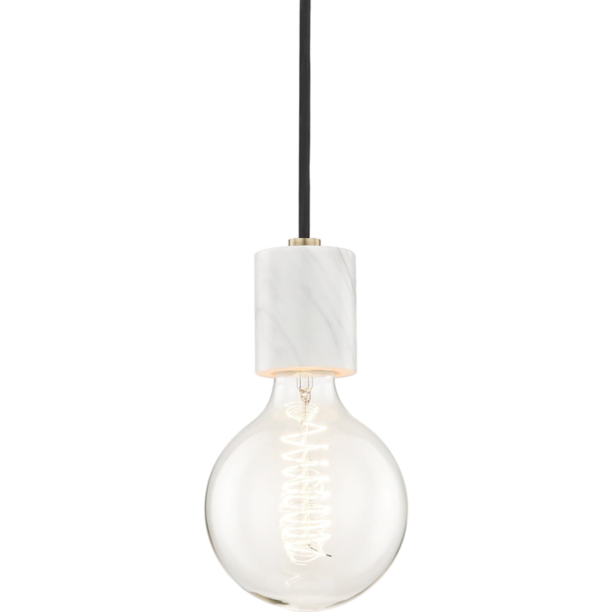 Asime Mini Pendant by Mitzi in aged brass. Made from steel in a modern style.