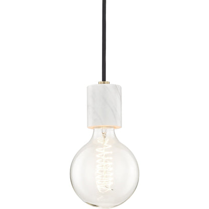 Asime Mini Pendant by Mitzi in aged brass. Made from steel in a modern style.