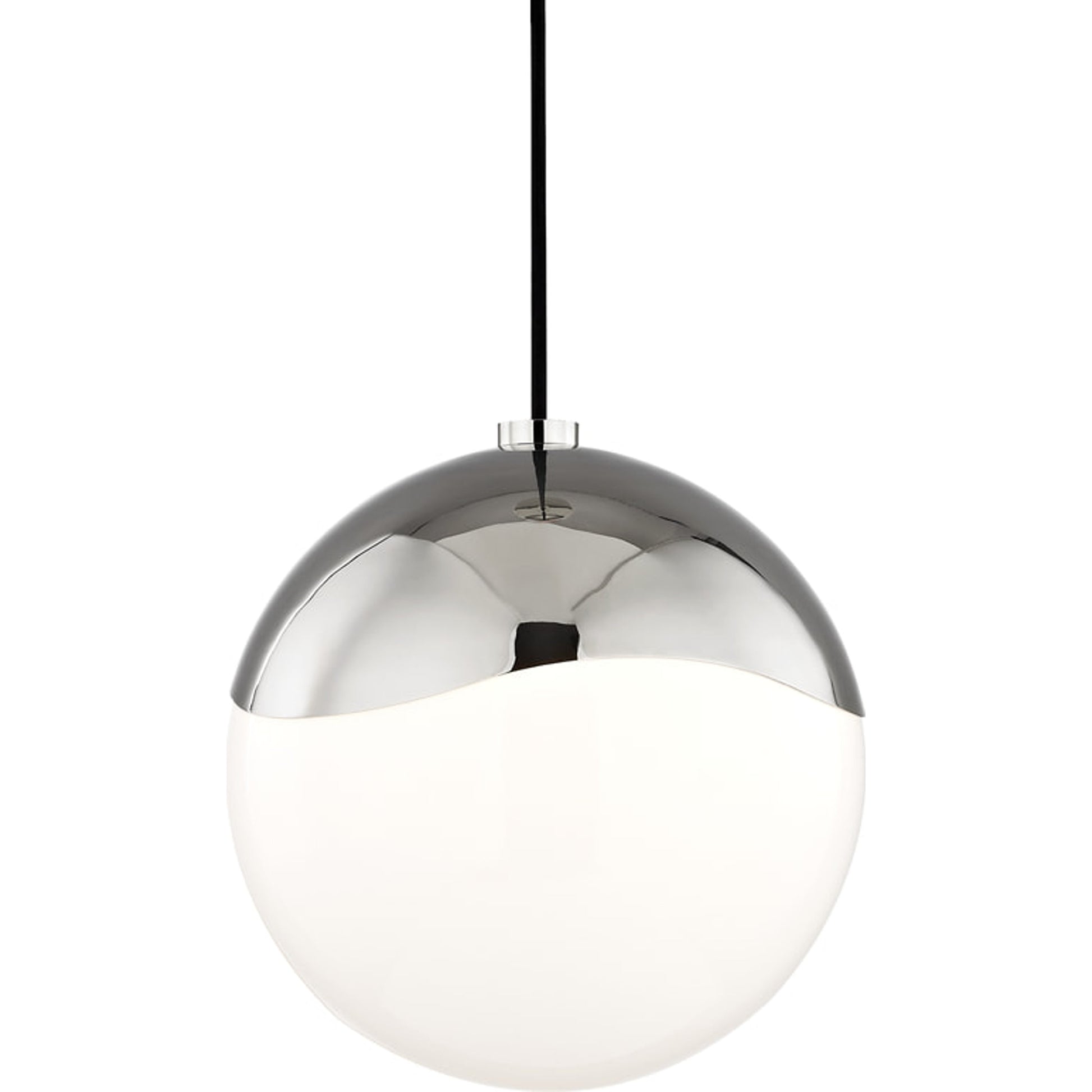 Ella Pendant Light by Mitzi in polished nickel. Made from steel in a modern style.