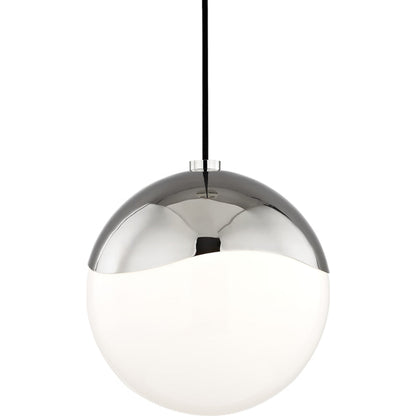Ella Pendant Light by Mitzi in polished nickel. Made from steel in a modern style.