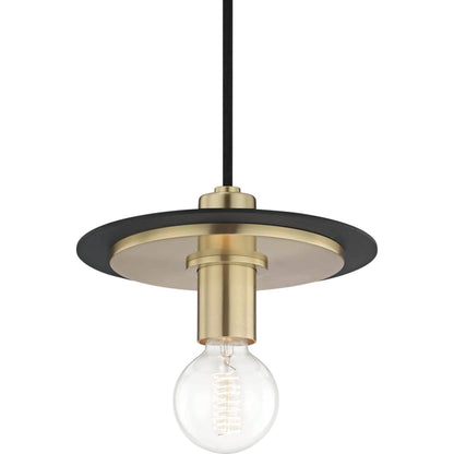 Milo Pendant by Mitzi in polished nickel, white. Made from steel in a modern style.