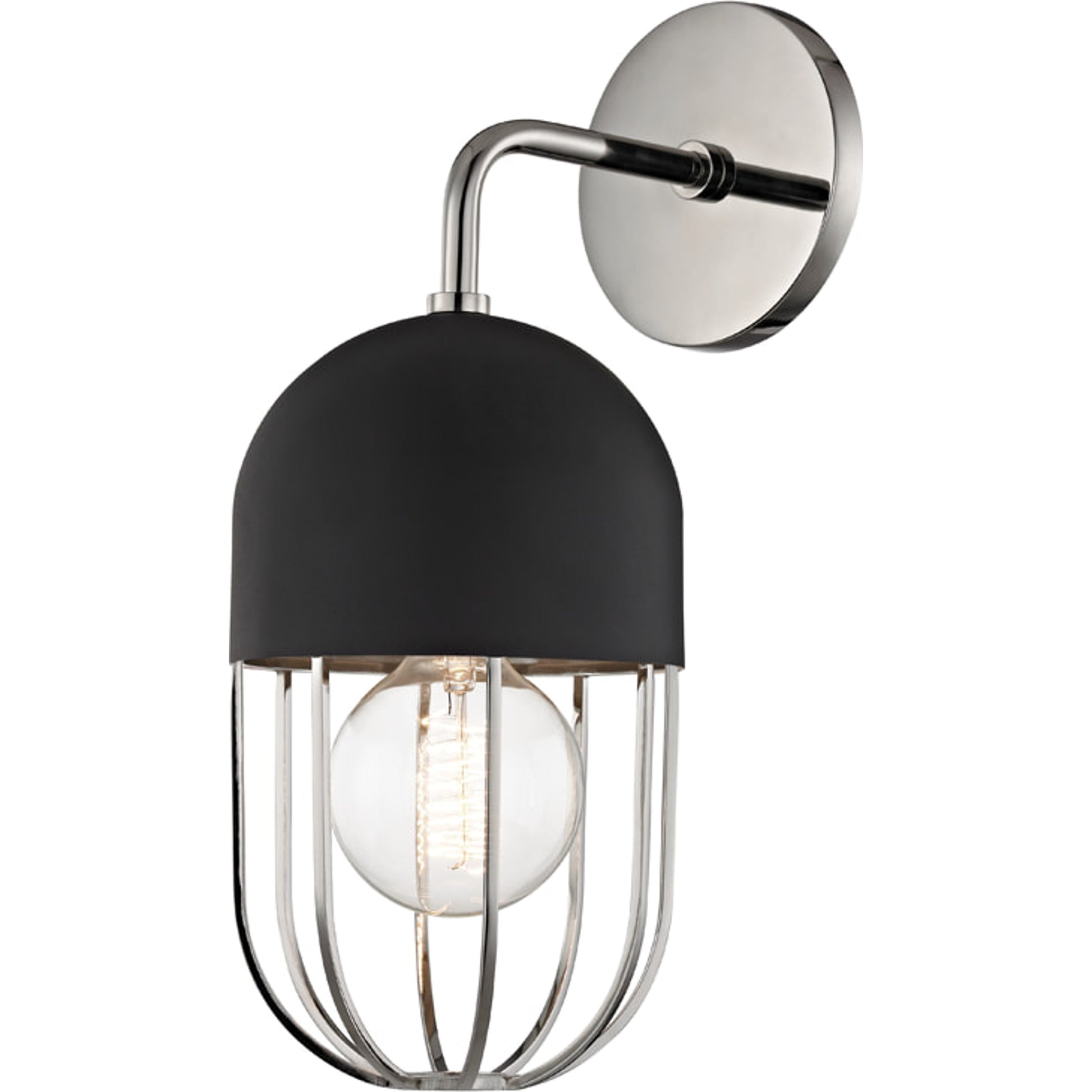 Haley Wall Sconce by Mitzi. Made from steel in a modern style.