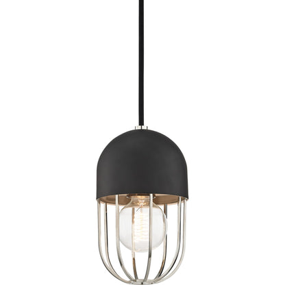 Haley 1 Light Pendant by Mitzi. Made from steel in a modern style.