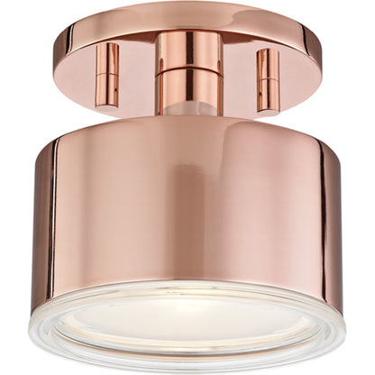 Nora Flush Mount by Mitzi in aged brass. Made from steel in a modern style.