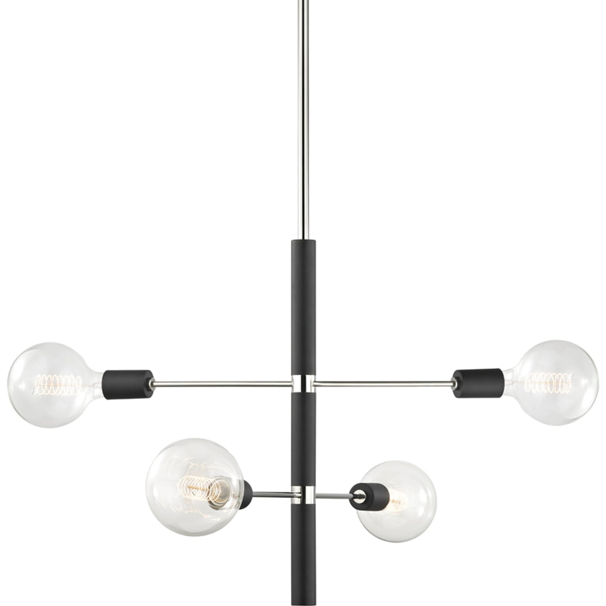 Astrid Chandelier by Mitzi. Made from steel in a modern style.