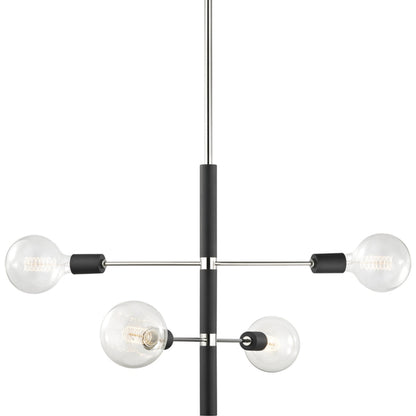 Astrid Chandelier by Mitzi. Made from steel in a modern style.