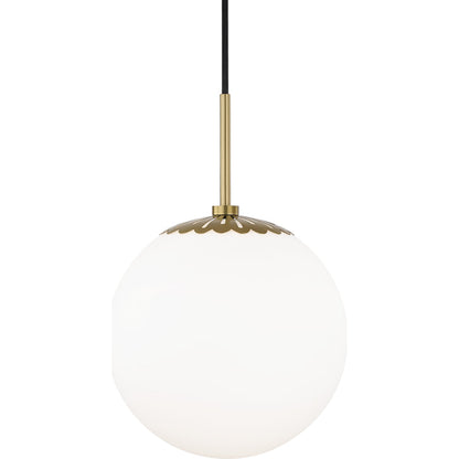 Paige Pendant by Mitzi. Made from steel in a transitional style.