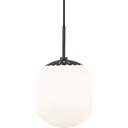 Paige Pendant by Mitzi. Made from steel in a transitional style.