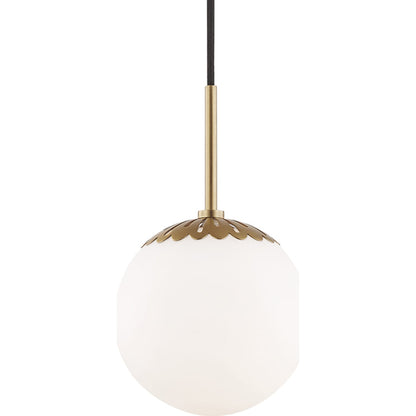 Paige Pendant by Mitzi. Made from steel in a transitional style.