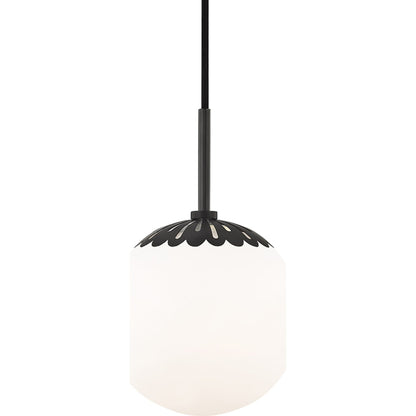 Paige Pendant by Mitzi. Made from steel in a transitional style.