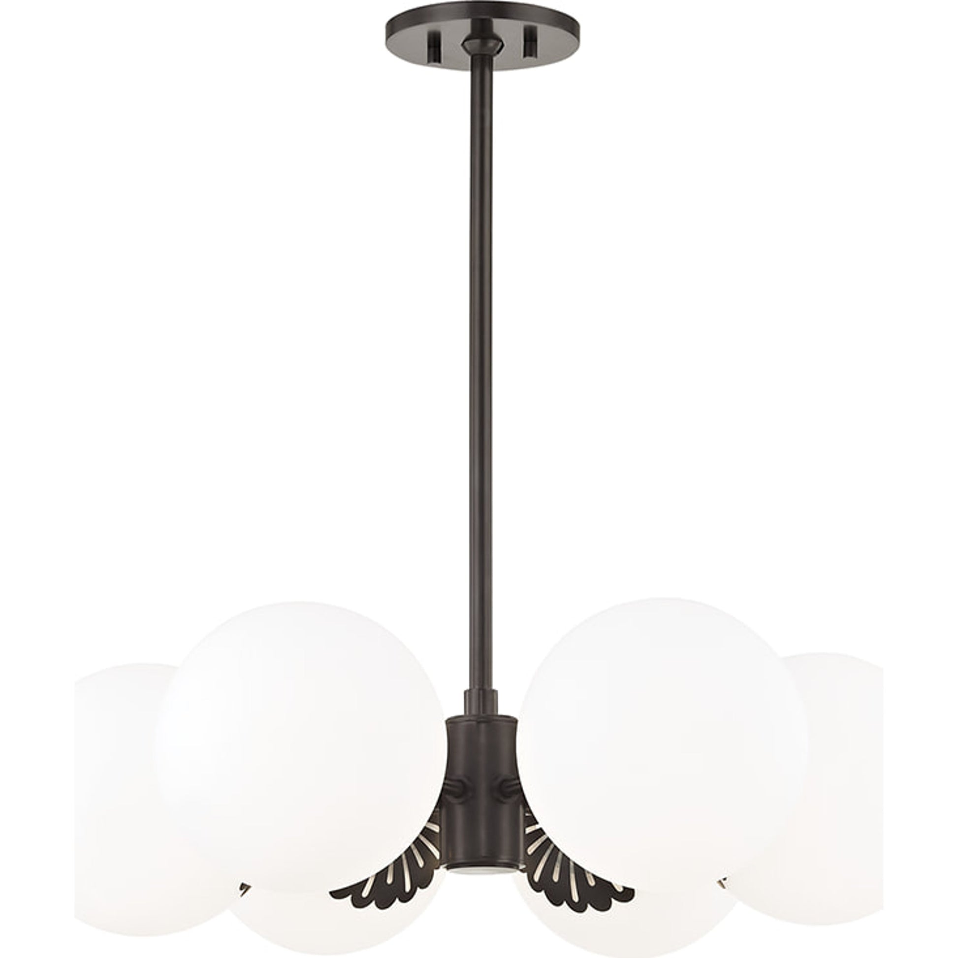 Paige Chandelier by Mitzi. Made from steel in a transitional style.