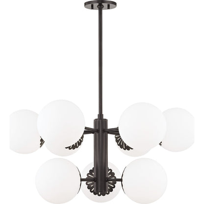Paige Chandelier by Mitzi. Made from steel in a transitional style.