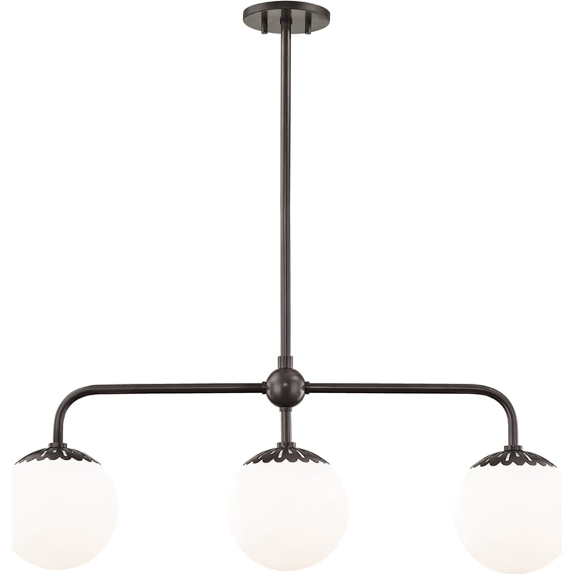 Paige Island Light by Mitzi. Made from steel in a modern style.