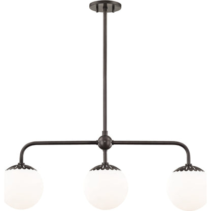 Paige Island Light by Mitzi. Made from steel in a modern style.
