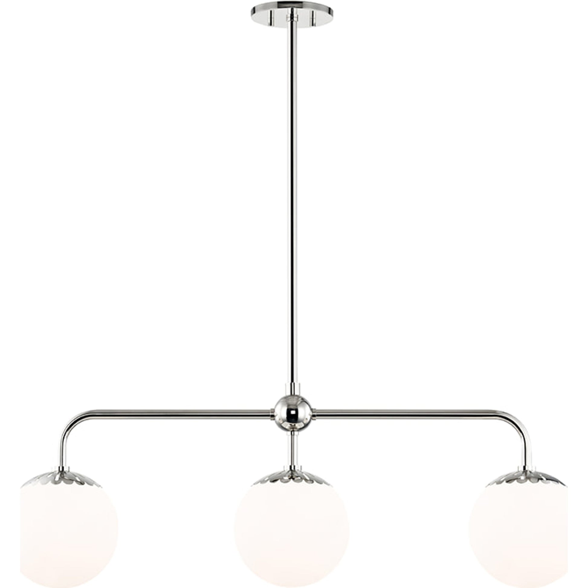 Paige Island Light by Mitzi. Made from steel in a modern style.