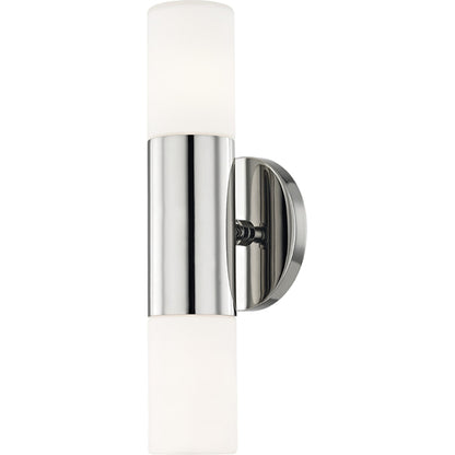 Lola Wall Sconce by Mitzi. Made from steel in a modern style.