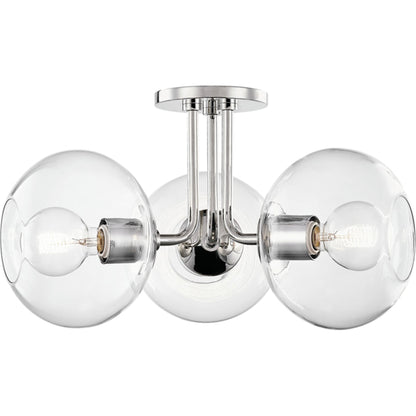 Margot Semi Flush by Mitzi. Made from steel in a modern style.