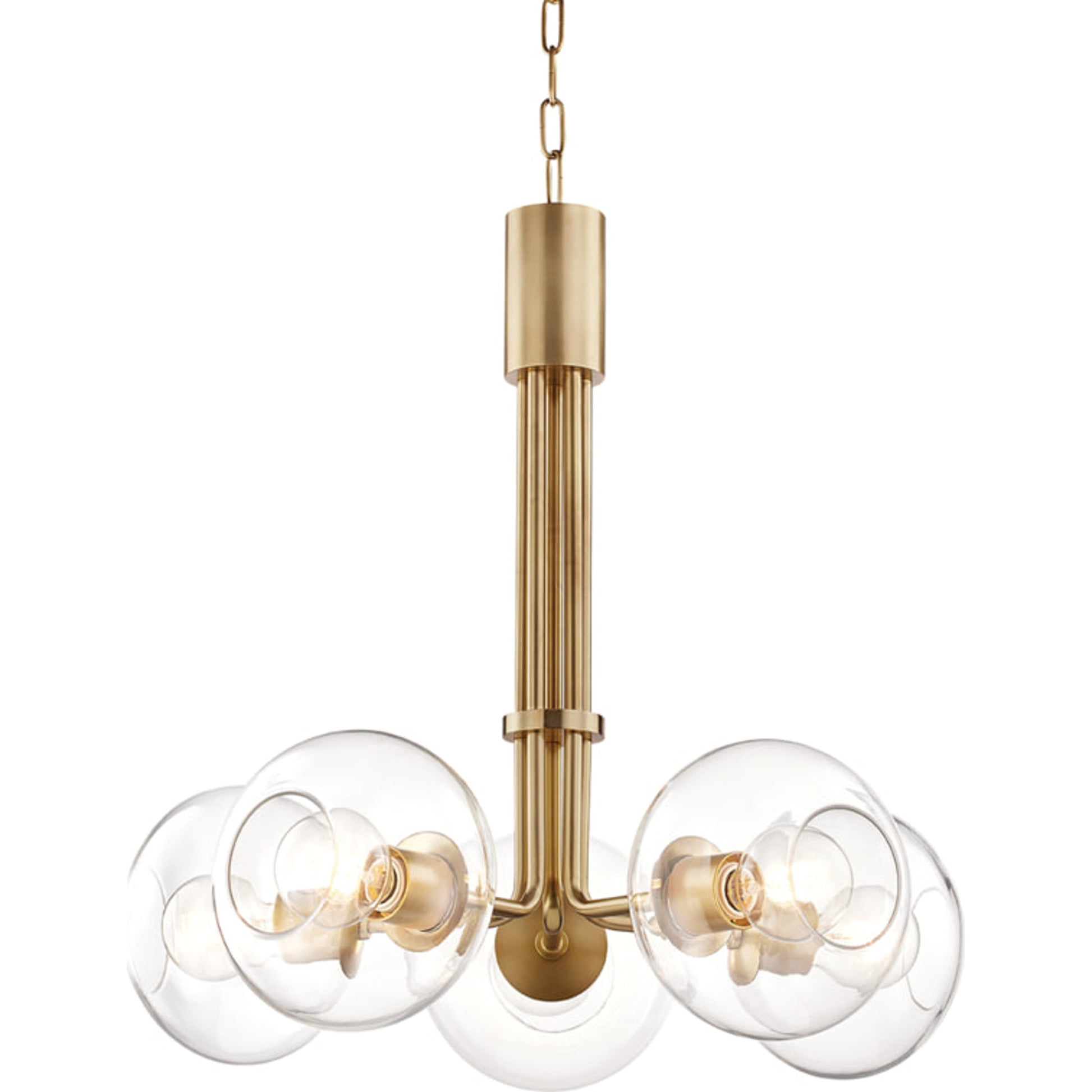 Margot Chandelier by Mitzi in old bronze. Made from steel in a modern style.