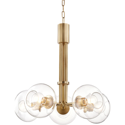 Margot Chandelier by Mitzi in old bronze. Made from steel in a modern style.