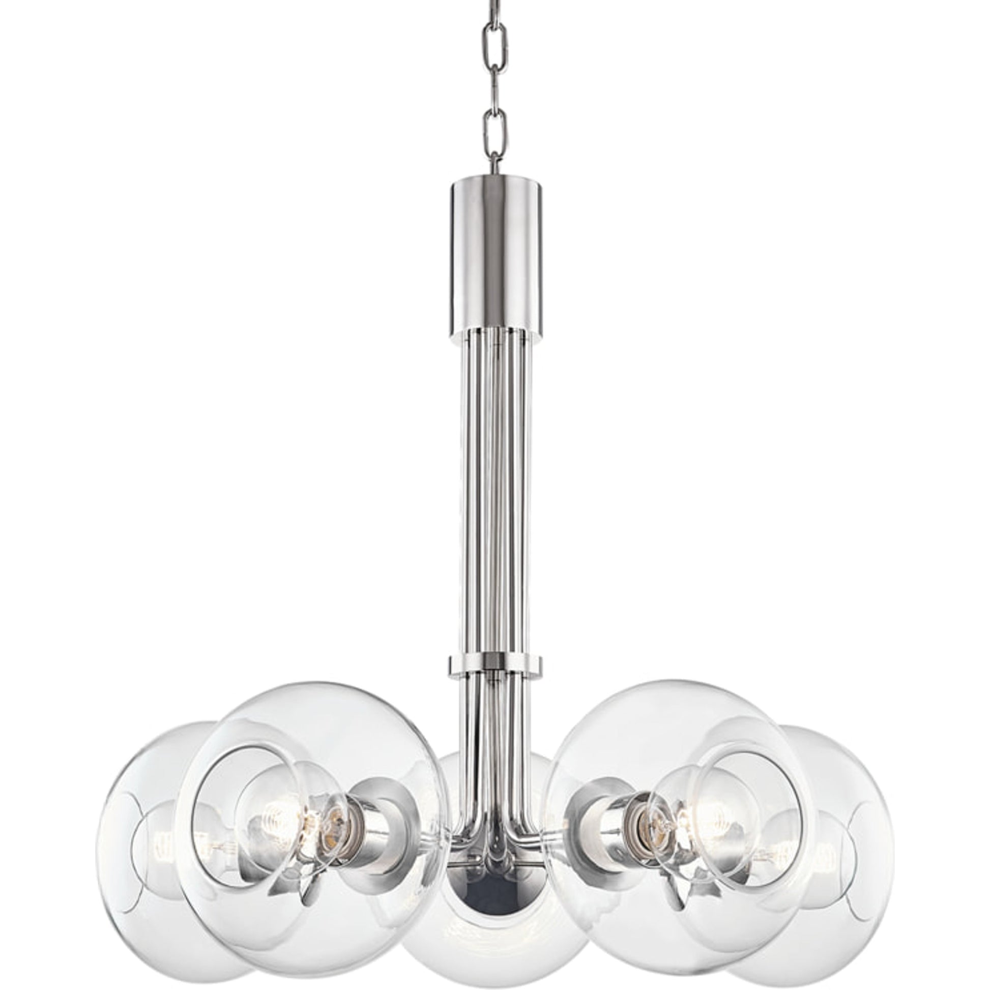Margot Chandelier by Mitzi in old bronze. Made from steel in a modern style.