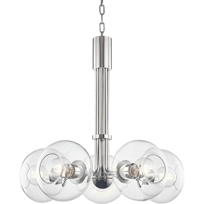 Margot Chandelier by Mitzi in old bronze. Made from steel in a modern style.