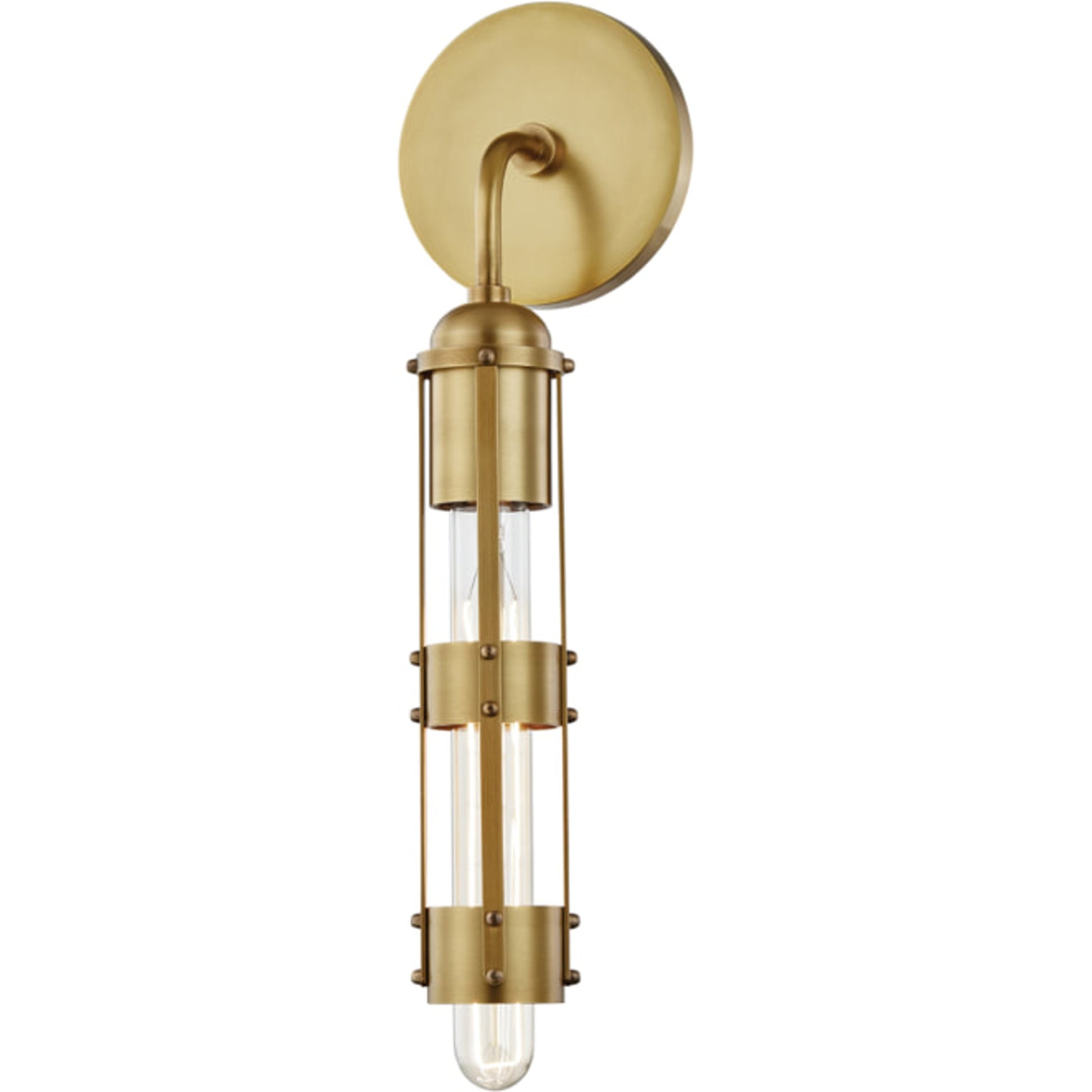 Violet Wall Sconce by Mitzi in polished nickel. Made from steel in a modern style.