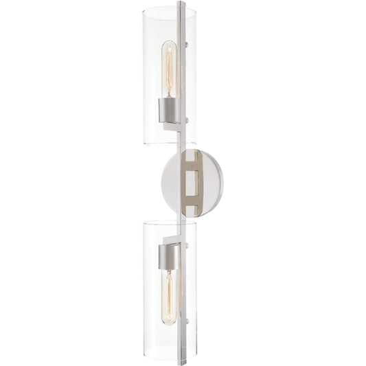 Ariel Wall Sconce by Mitzi. Made from steel in a modern style.