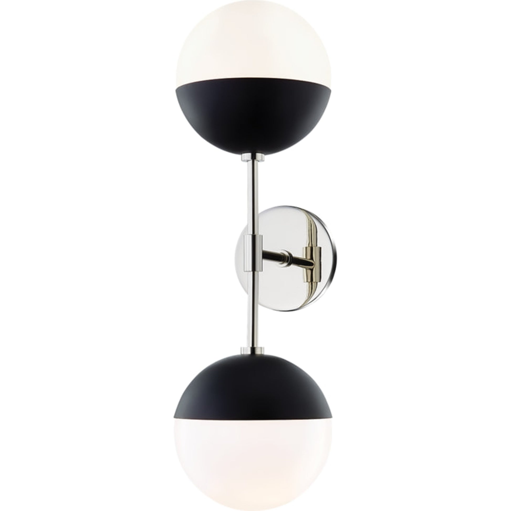 Renee Wall Sconce by Mitzi in aged brass black. Made from steel in a modern style.