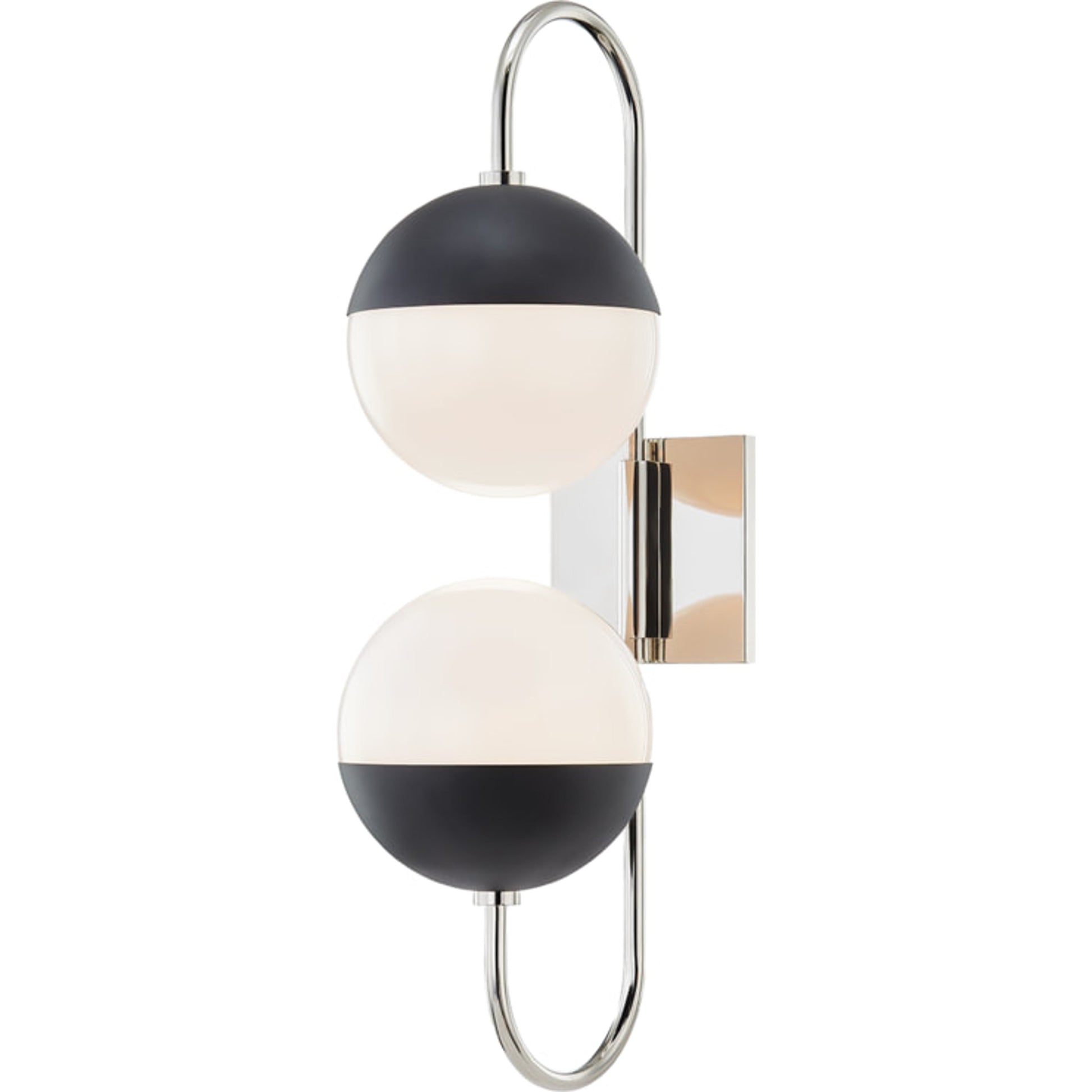Renee Wall Sconce by Mitzi in aged brass black. Made from steel in a modern style.