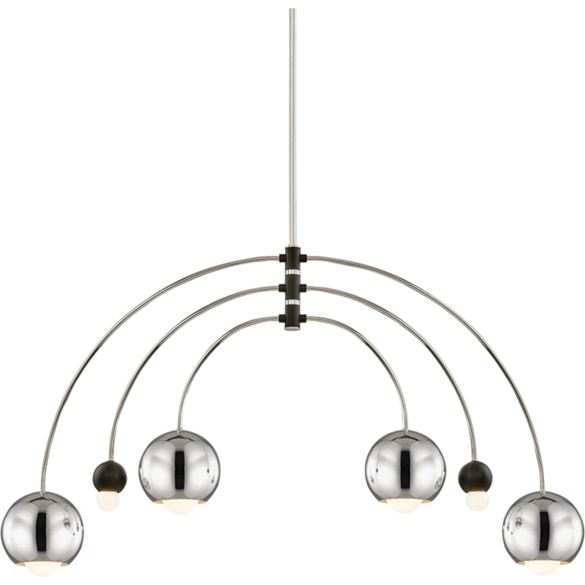 Willow Chandelier by Mitzi in aged brass black. Made from steel in a modern style.