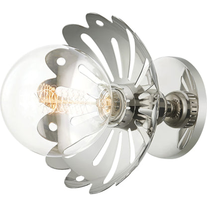 Alyssa Wall Sconce by Mitzi in aged brass. Made from steel in a modern style.