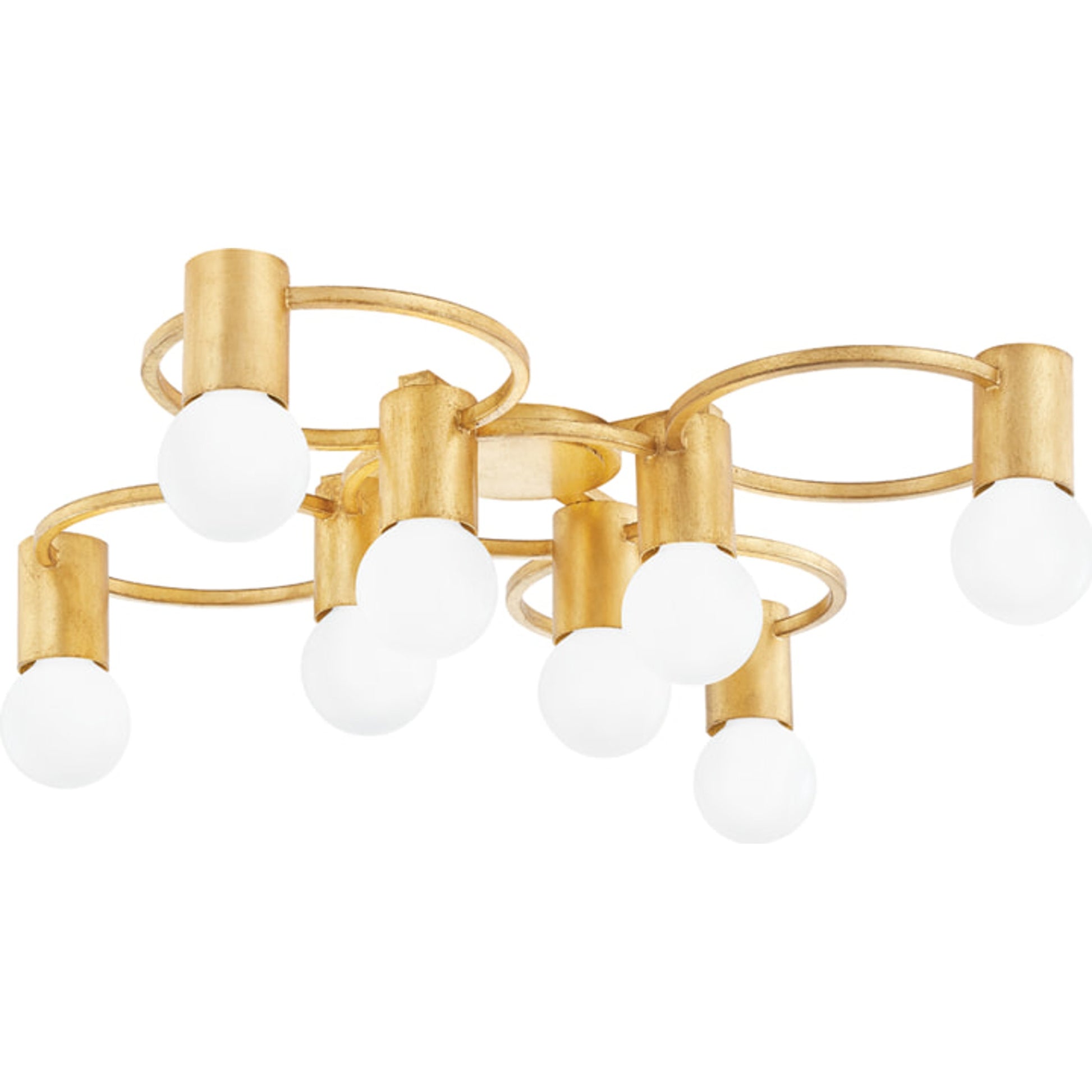 Hope Semi Flush by Mitzi in gold leaf. Made from steel in a modern style.