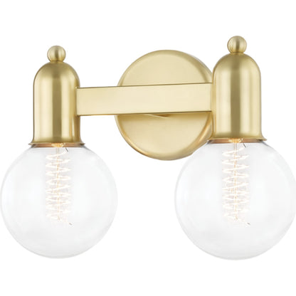 Bryce Bath Bracket by Mitzi in polished nickel. Made from steel in a transitional style.