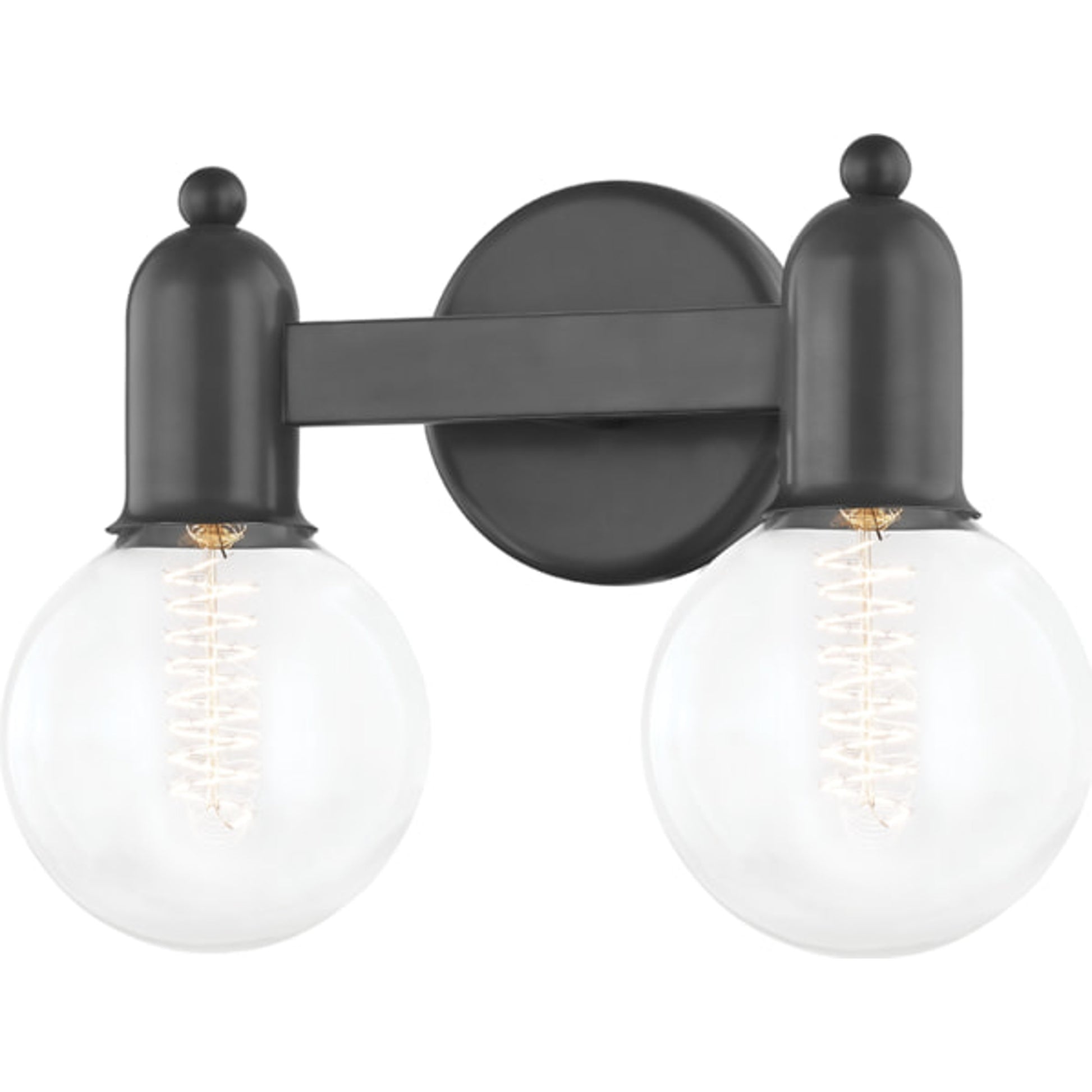 Bryce Bath Bracket by Mitzi in polished nickel. Made from steel in a transitional style.