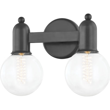 Bryce Bath Bracket by Mitzi in polished nickel. Made from steel in a transitional style.