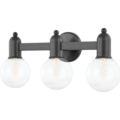 Bryce Bath Bracket by Mitzi in polished nickel. Made from steel in a transitional style.