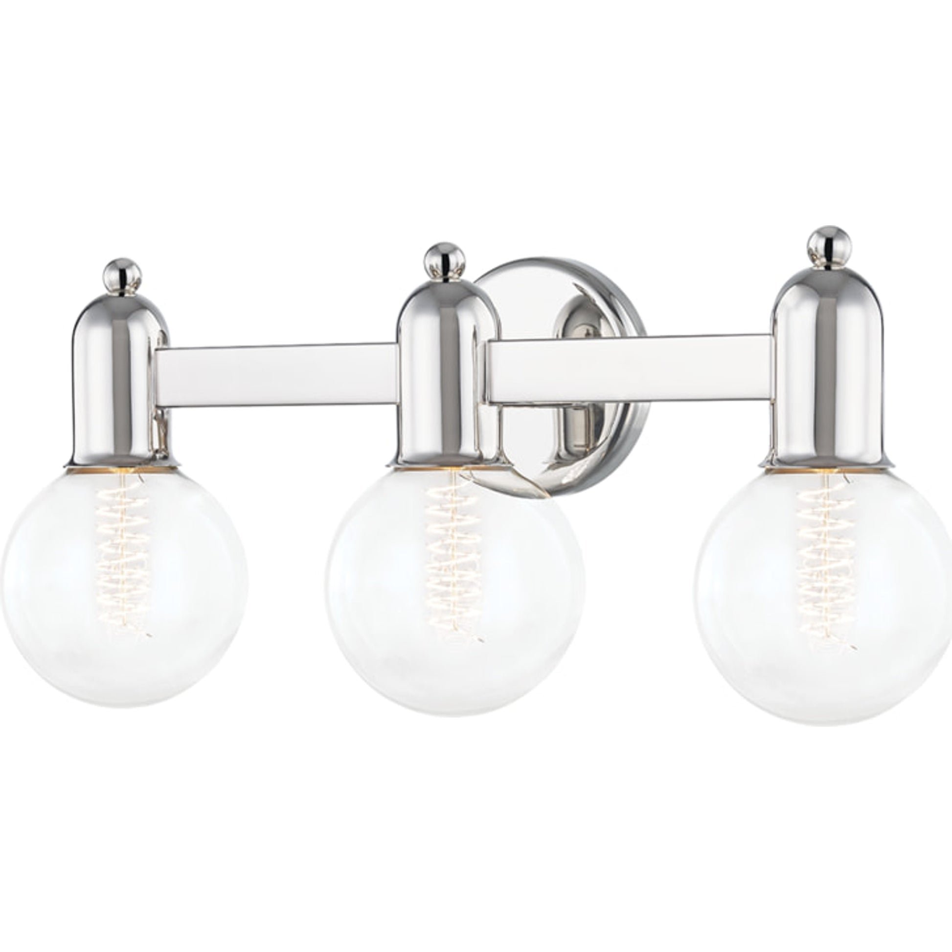 Bryce Bath Bracket by Mitzi in polished nickel. Made from steel in a transitional style.