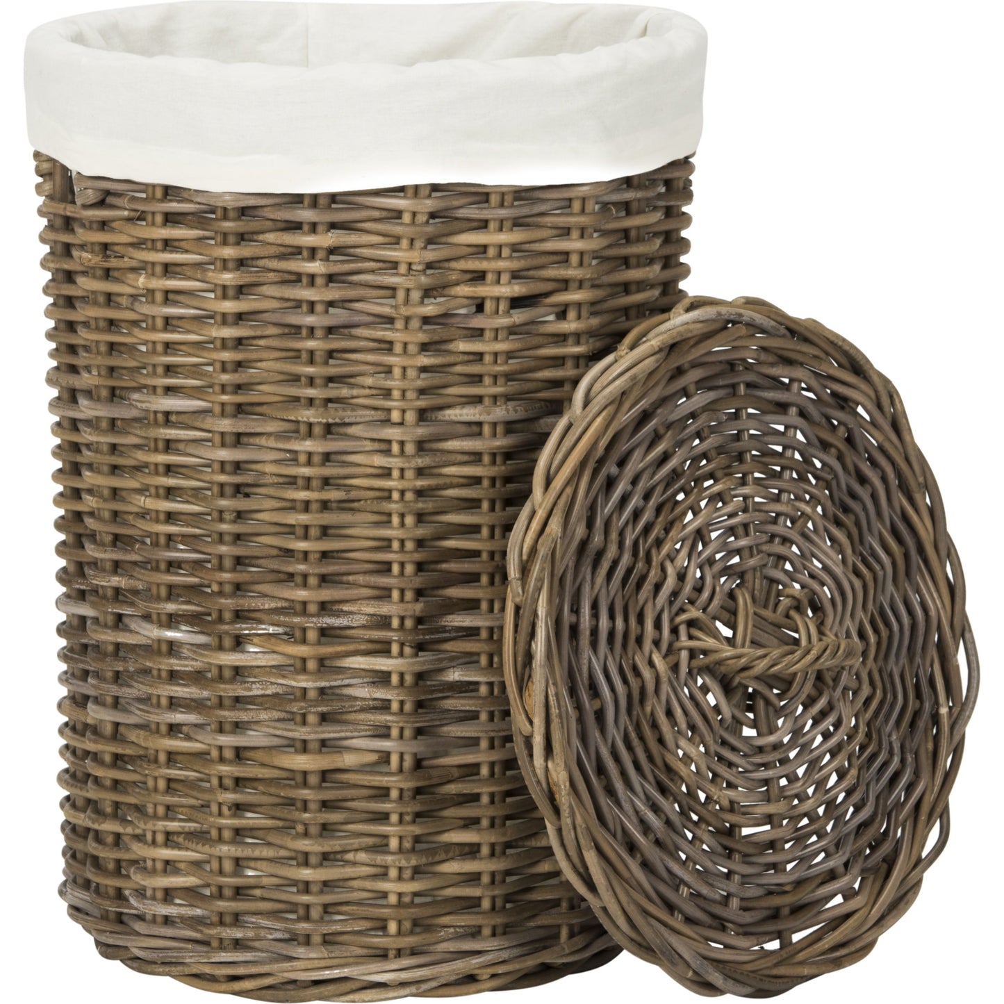000 S-273868 | Primary Silo | Burke Laundry Basket by HedgeApple Essentials in natural. Made from mahogany, rattan in a coastal style.