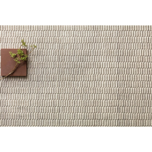 Hadley HD-04 Rug by Loloi in oatmeal. Made from 100% wool in a modern style.