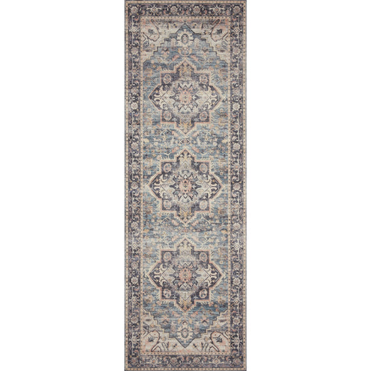 Hathaway HTH-01 Rug by Loloi in navy, multi. Made from 100% polyester in a traditional style.