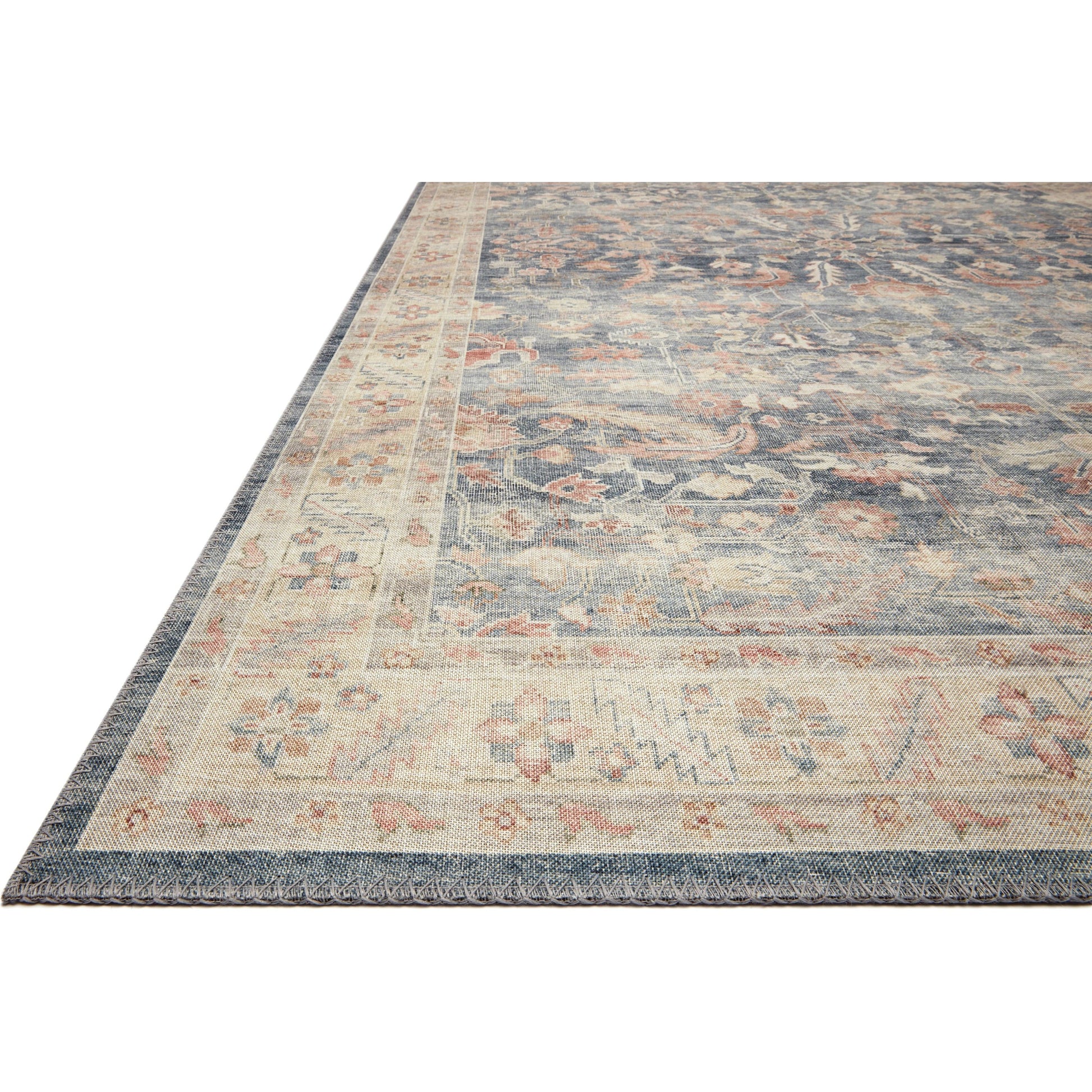 Hathaway HTH-02 Rug by Loloi in denim, multi. Made from 100% polyester in a transitional style.