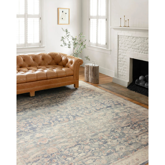 Hathaway HTH-02 Rug by Loloi II in denim, multi. Made from 100% polyester in a transitional style.