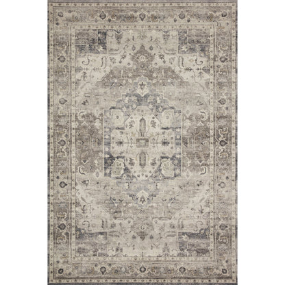 Hathaway HTH-05 Rug by Loloi in steel, ivory. Made from 100% polyester in a traditional style.